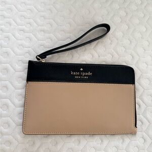 Kate Spade Two-Tone Black and Tan Clutch